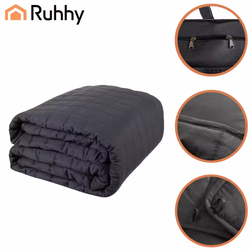 RUHHY Tyngdtäcke 10 kg 200x220 cm – Grå Dubbelsidig