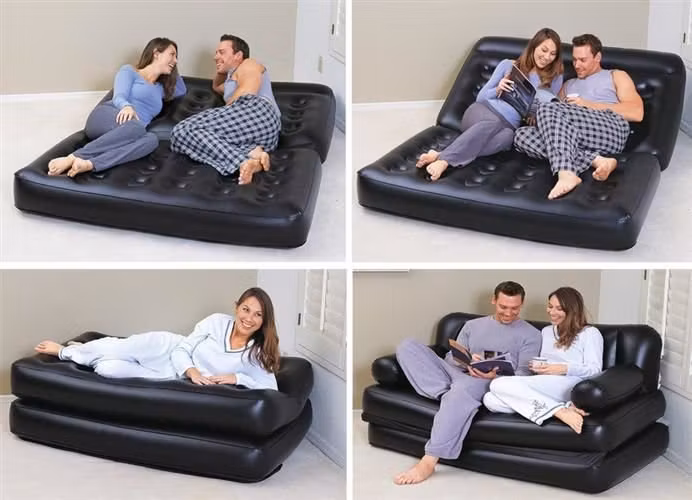 BESTWAY 75054 Uppblåsbar Soffa 5-i-1 – Soffa & Gästsäng