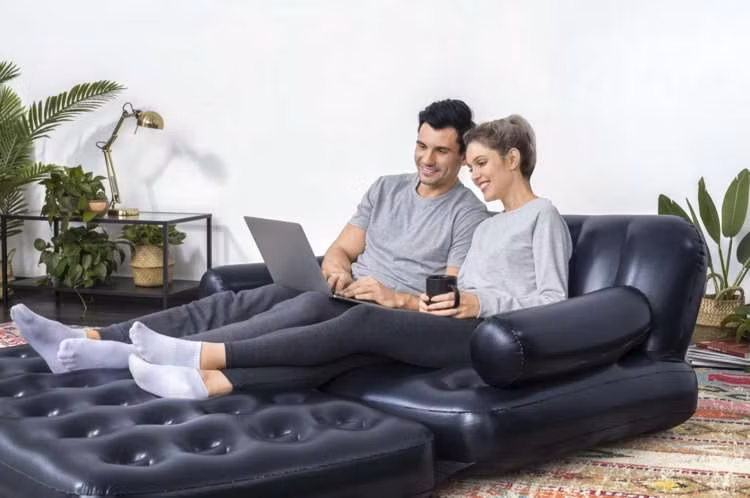 BESTWAY 75054 Uppblåsbar Soffa 5-i-1 – Soffa & Gästsäng