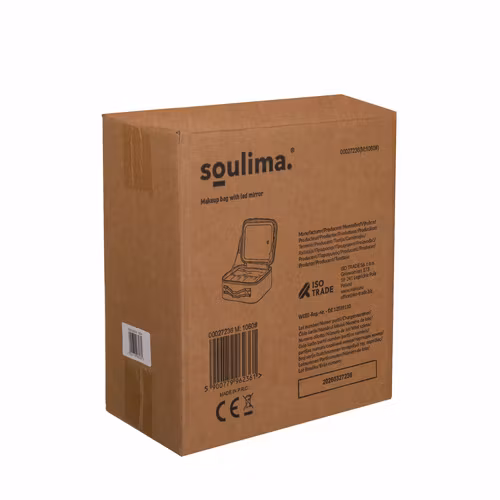 XL Sminkväska med LED-spegel – Soulima Kosmetikorganisatör