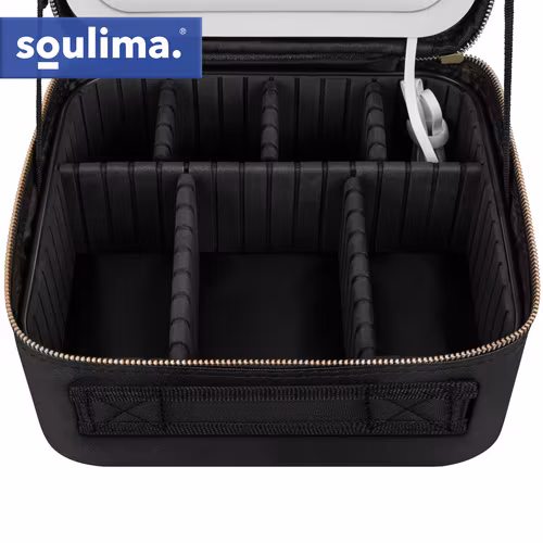 XL Sminkväska med LED-spegel – Soulima Kosmetikorganisatör