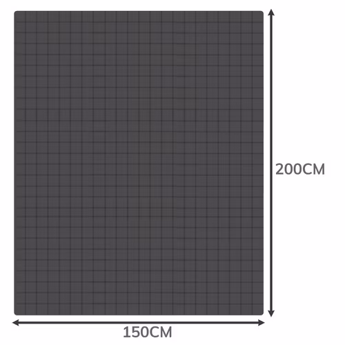 Tyngdtäcke 8 kg 150x200 cm – Grå Sensorisk Viktfilt