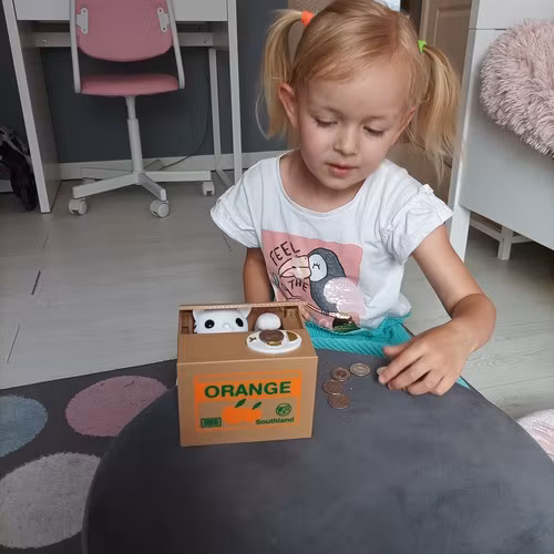 Interaktiv Sparbössa Kitty – Mynttjuv för Barn