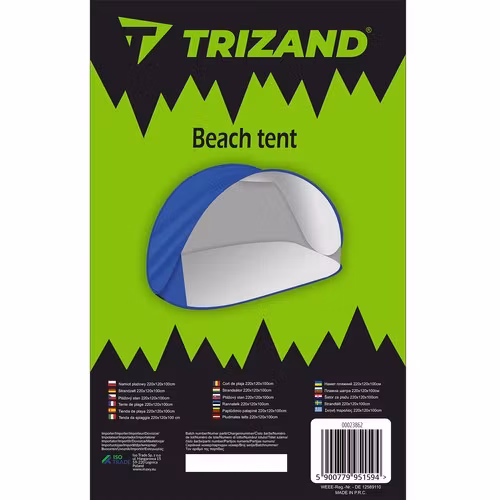 Stort POP-UP Strandtält UV30+ 220 cm – Självuppfällande