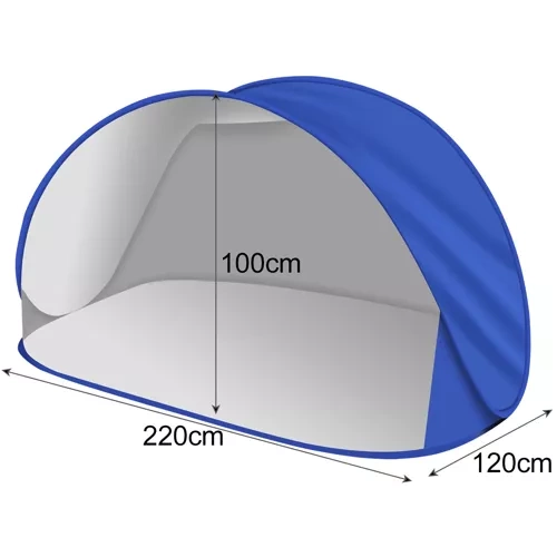 Stort POP-UP Strandtält UV30+ 220 cm – Självuppfällande