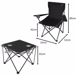 Campingsæt – 2 klapstole og bord