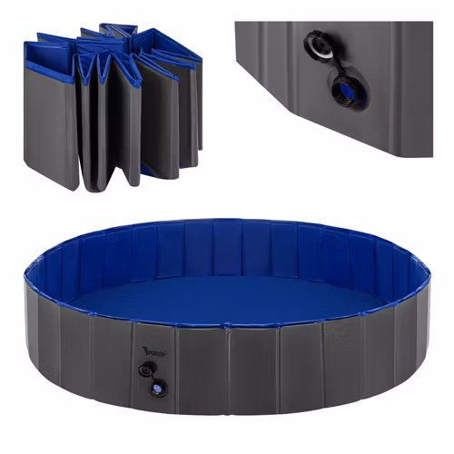 Hundpool 160 cm – Vikbar Pool för Hundar 600L