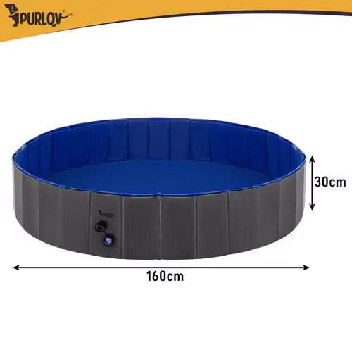 Hundpool 160 cm – Vikbar Pool för Hundar 600L