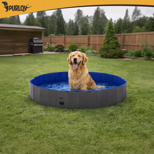 Hundpool 160 cm – Vikbar Pool för Hundar 600L