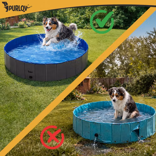 Hundpool 160 cm – Vikbar Pool för Hundar 600L
