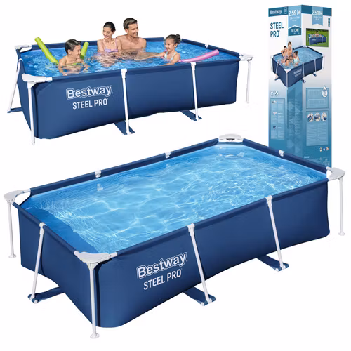 Bestway Steel Pro Pool 259x170x61 cm – Rektangulär Familjepool