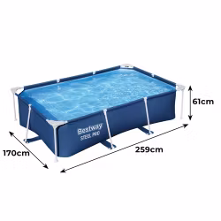Bestway Steel Pro Pool 259x170x61 cm – Rektangulært familiebasseng