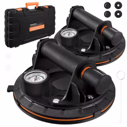 Bigstren Vakuumsugkoppar 2-pack 200 kg – Med Pump och Manometer