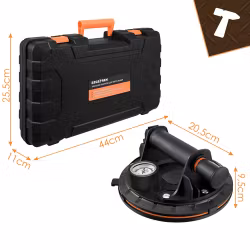 Bigstren Vakuumsugkoppar 2-pack 200 kg – Med Pump och Manometer