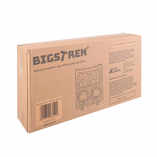 Bigstren Vakuumsugkoppar 2-pack 200 kg – Med Pump och Manometer