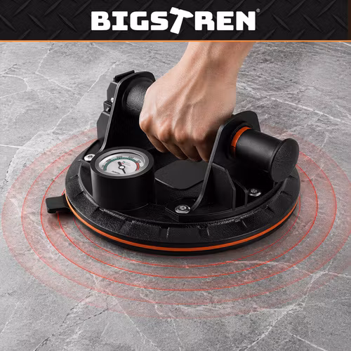Bigstren Vakuumsugkoppar 2-pack 200 kg – Med Pump och Manometer