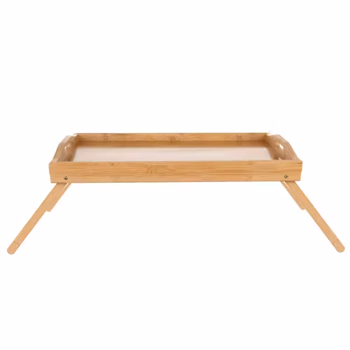 Hopfällbart Bambubord för Sängen – Laptopbord & Frukostbricka