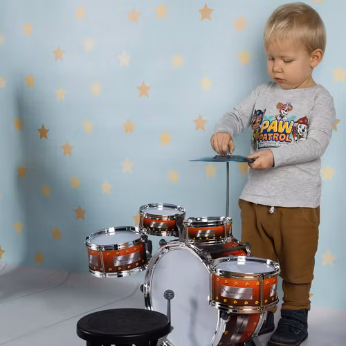 Trumset för Barn – 5 Trummor, Cymbal & Pall
