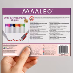 Whiteboardpennor 16-pack – 8 Färger med Magnet & Sudd