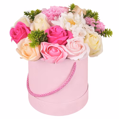 Flower Box med Rosor – Elegant Blomsterdekoration i Presentbox