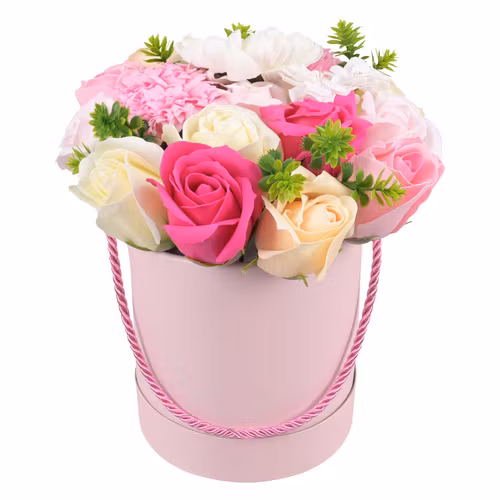 Flower Box med Rosor – Elegant Blomsterdekoration i Presentbox