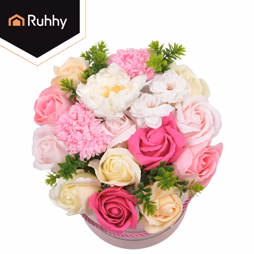 Flower Box med Rosor – Elegant Blomsterdekoration i Presentbox