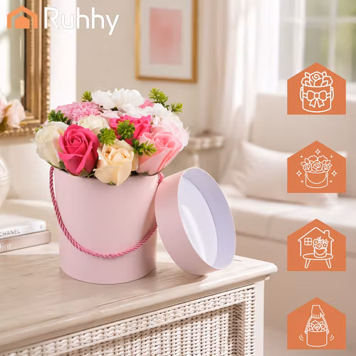 Flower Box med Rosor – Elegant Blomsterdekoration i Presentbox