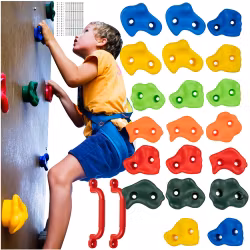 Climbing Grips for Children 20 pcs + 2 Handles – Climbing Rocks TRIZAND