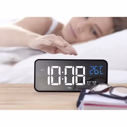 Digital väckarklocka LED med snooze – IZOXIS 1800 mAh