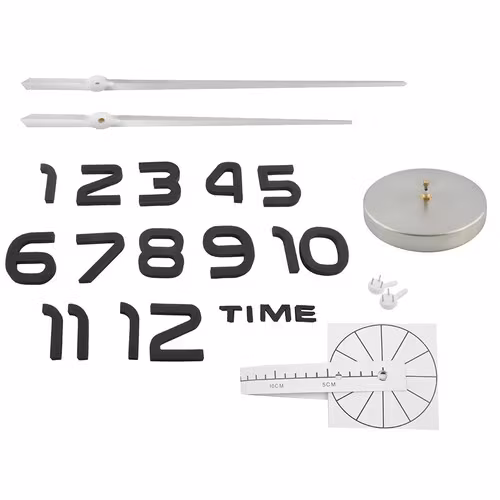 DIY väggklocka 60–130 cm – Silver 3D spegeleffekt