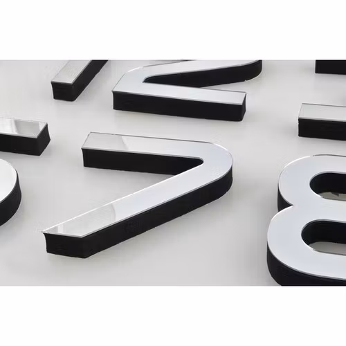 DIY väggklocka 60–130 cm – Silver 3D spegeleffekt