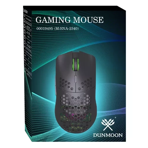 Trådløs spillmus DUNMOON – RGB, 6 knapper, 2400 DPI