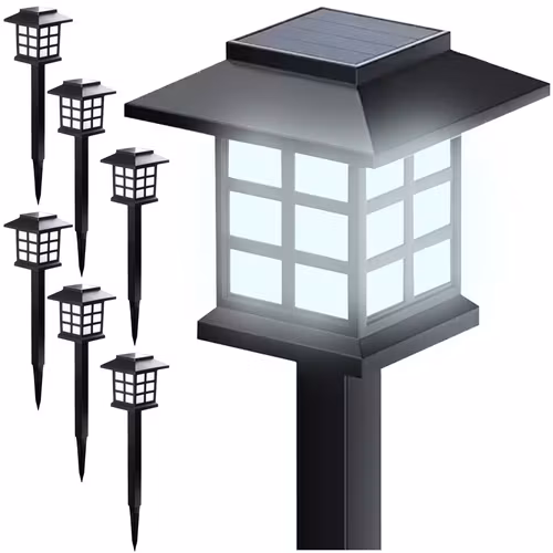 Solcelledrevne hagelamper 6-pakning – LED kjølig hvit, IP44