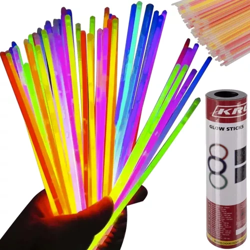 Glowsticks 100-pakning – fluorescerende armbånd i 8 farger