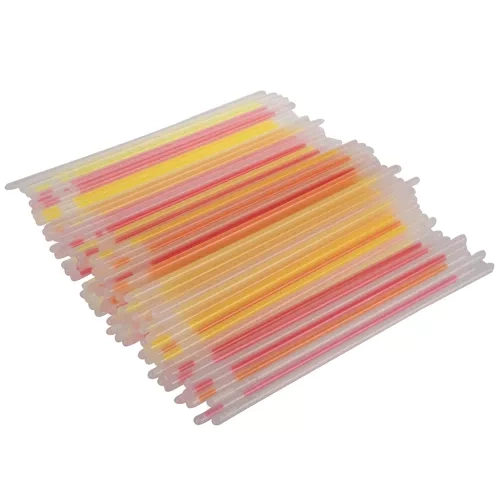 Glowsticks 100-pack – fluorescerande armband i 8 färger