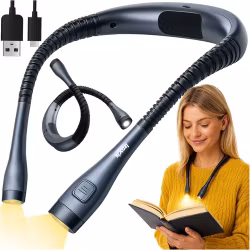 IZOXIS leselampe for nakken – LED, USB-C, oppladbar