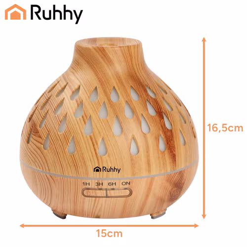 Puri Ruhhy aromadiffuser 400 ml - luftfukter med LED