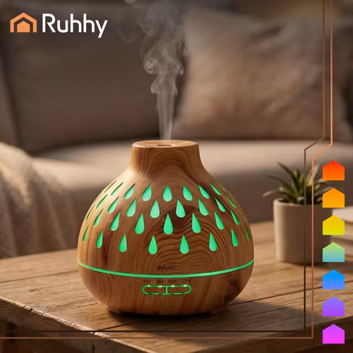 Puri Ruhhy aromadiffuser 400 ml - luftfukter med LED