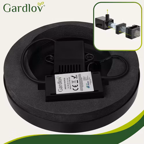 Floating solar fountain for pool and pond – RGB LED, 7 nozzles
