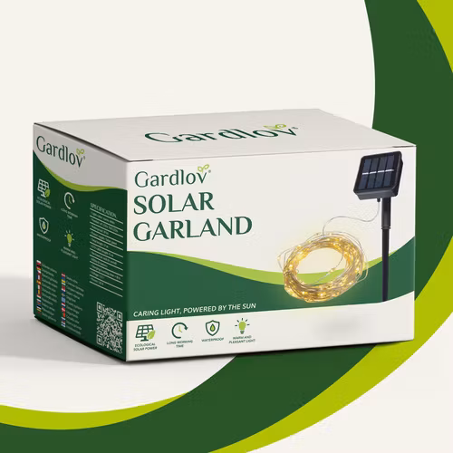 Solcelle-sløjfe 15 m med 150 LED'er - Gardlov varm hvid IP44