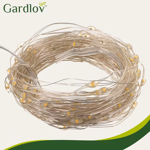 Solcelle-sløjfe 15 m med 150 LED'er - Gardlov varm hvid IP44