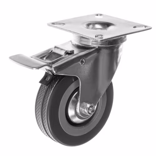 Hjul 75 mm 4-pak med bremse – MALATEC, 220 kg
