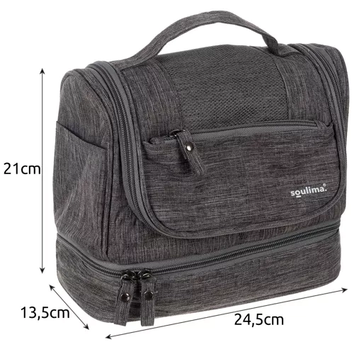 Hanging toiletry bag with 11 compartments – spacious and water-repellent