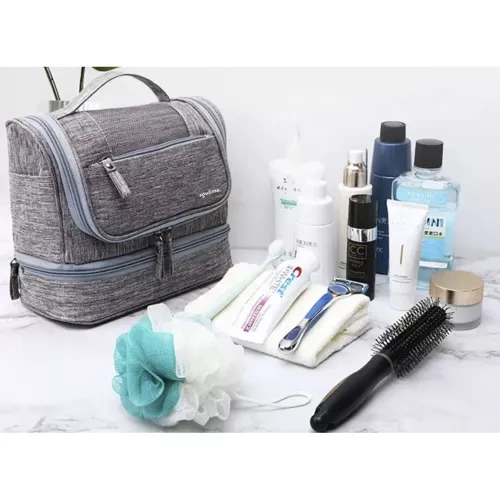 Hanging toiletry bag with 11 compartments – spacious and water-repellent