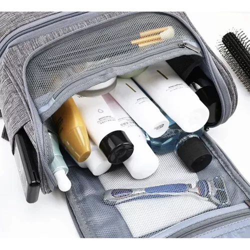 Hanging toiletry bag with 11 compartments – spacious and water-repellent