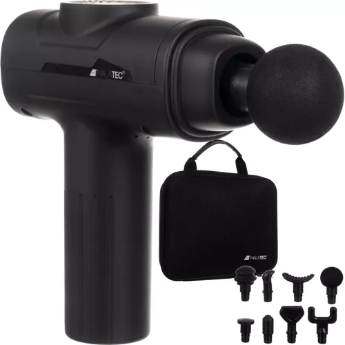 Massagepistol med 8 massagehuvuden – MALATEC 6 nivåer