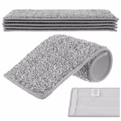 Moppehoved 33 cm 5-pak – RUHHY flad moppe med velcro