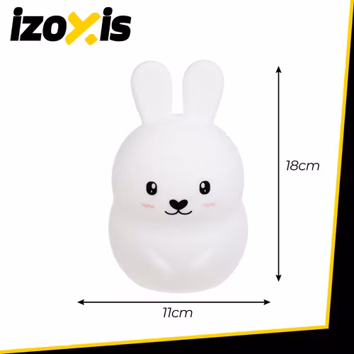 Kanin nattlampa för barn – IZOXIS RGB LED silikon med fjärrkontroll