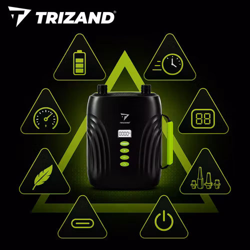 Elektrisk SUP-pump 20 PSI – Trizand uppladdningsbar luftpump 4000 mAh