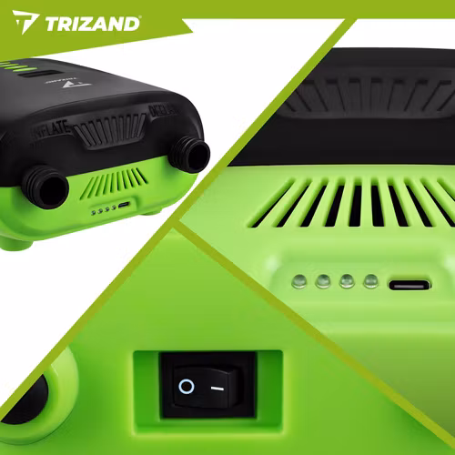 Elektrisk SUP-pump 20 PSI – Trizand uppladdningsbar luftpump 4000 mAh